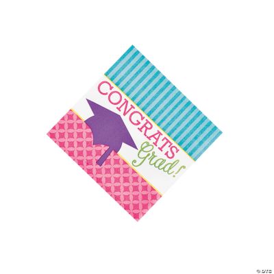 Neon Grad Beverage Napkins