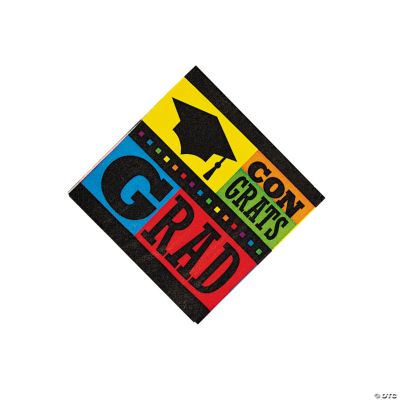 “Congrats Grad” Beverage Napkins