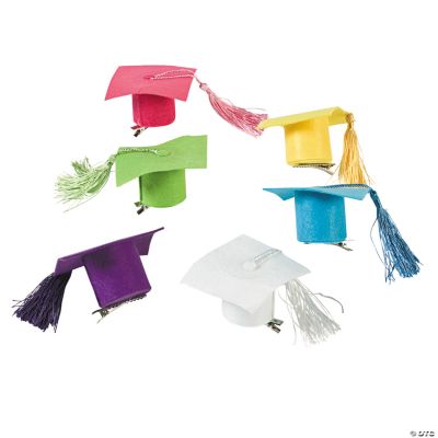 Neon Mortarboard Mini Hair Clip Hats