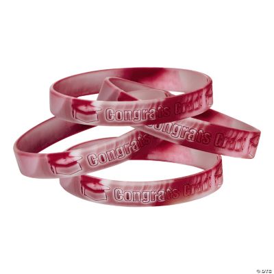 Maroon “Congrats Grad!” Camouflage Bracelets