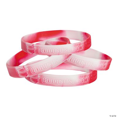Red “Congrats Grad!” Camouflage Bracelets