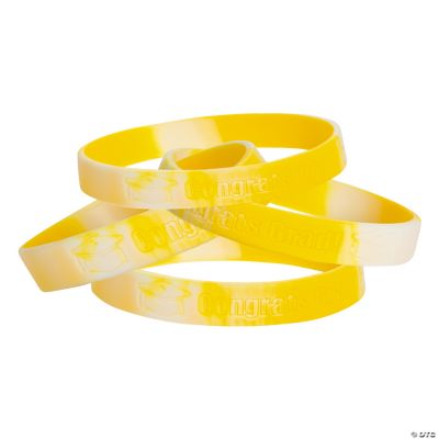 Yellow “Congrats Grad!” Camouflage Bracelets