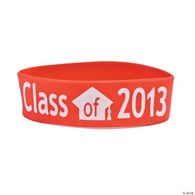 Red “Class Of 2013” Graduation Big Band Bracelets