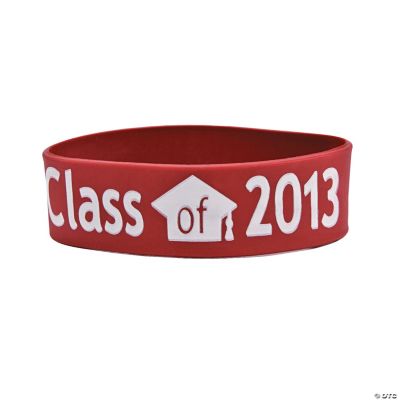 Burgundy “Class Of 2013” Graduation Big Band Bracelets