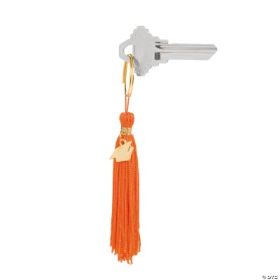 Orange Graduation Tassel Key Chains