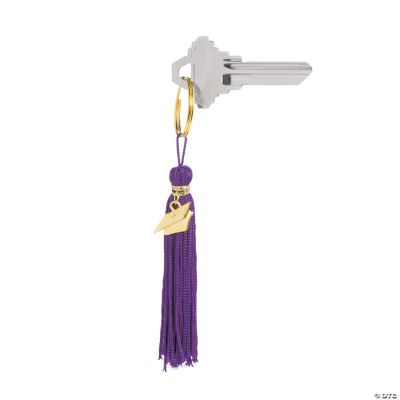 Nylon Purple Graduation Tassel Key Chains