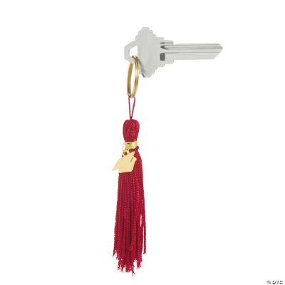 Burgundy Graduation Tassel Key Chains