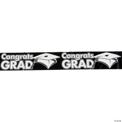 Black “Congrats Grad” Streamers