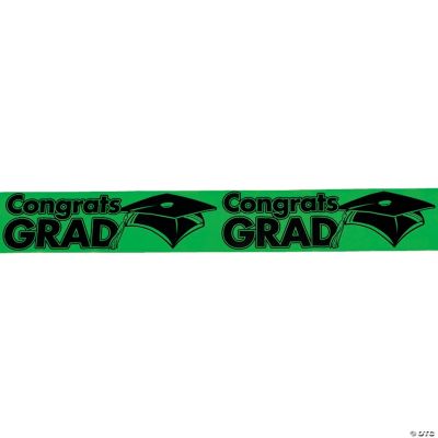 Green “Congrats Grad” Streamers