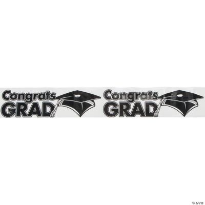 White “Congrats Grad” Streamers