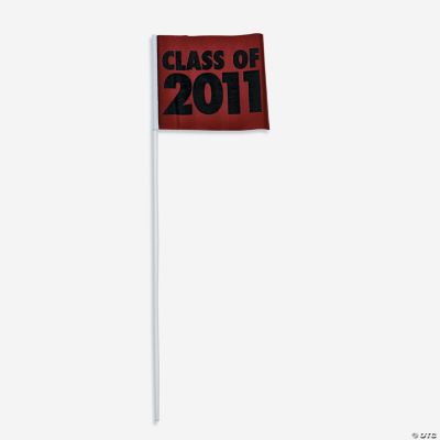 Mini Burgundy “Class Of 2011” Flags
