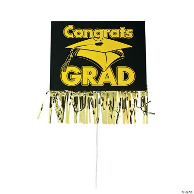 Graduation Party Yard Sign With Fringe
