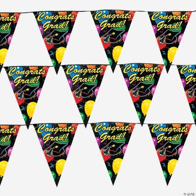 Large “Congrats Grad” Pennant Banner