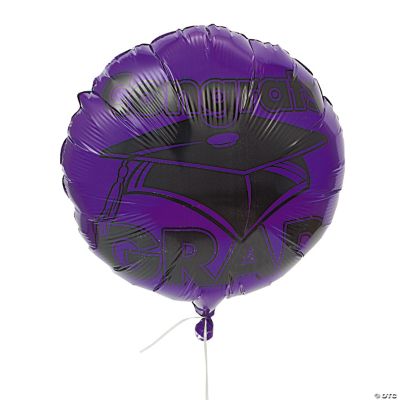 Purple “Congrats Grad” Mylar Balloons