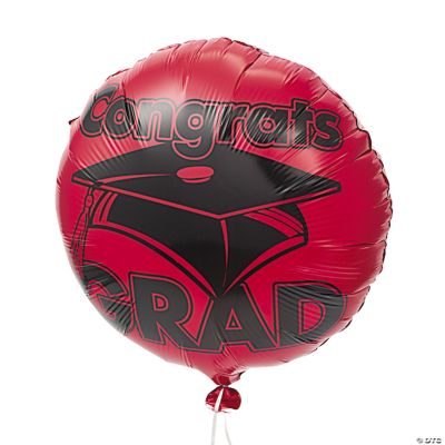 Red “Congrats Grad” Mylar Balloons