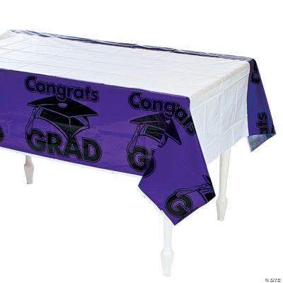 Purple “Congrats Grad” Table Cover