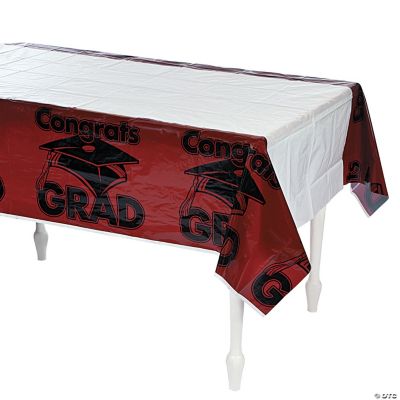 Burgundy “Congrats Grad” Table Cover