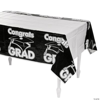 Black “Congrats Grad” Table Cover