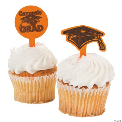Orange “Congrats Grad” Food Picks