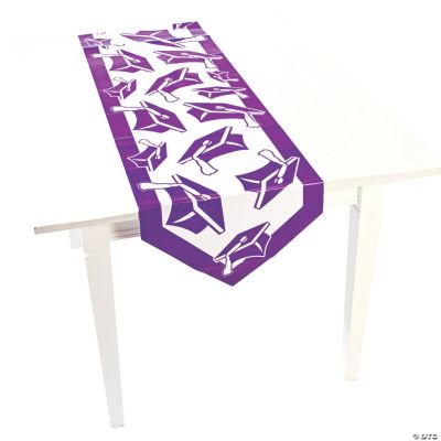 Purple Congrats Grad Table Runner