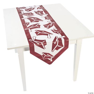Burgundy Congrats Grad Table Runner