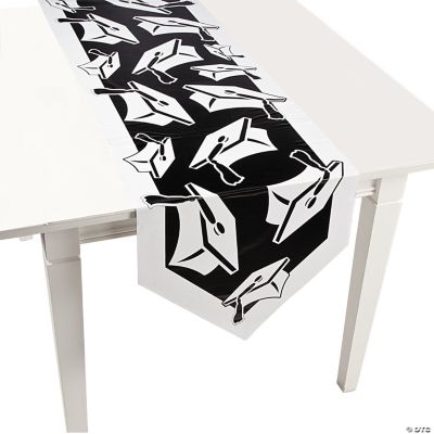 White Congrats Grad Table Runner