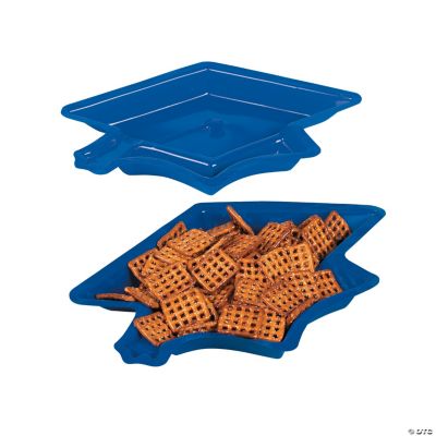 Graduation Cap Serving Dishes - Blue