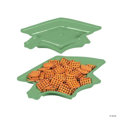 Graduation Cap Serving Dishes - Green