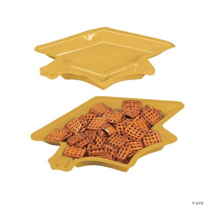 Graduation Cap Serving Dishes - Yellow