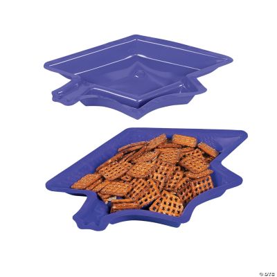 Graduation Cap Serving Dishes - Purple