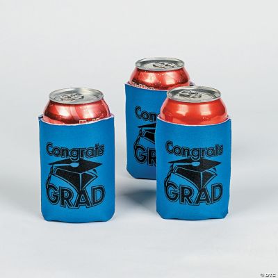“Congrats Grad” Blue Can Covers