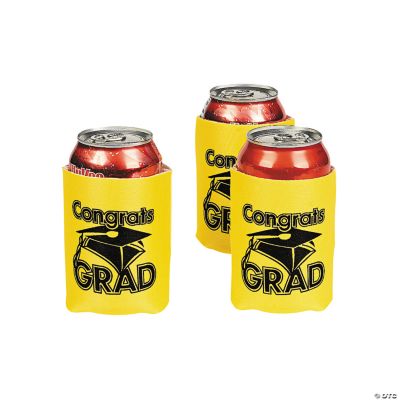 “Congrats Grad” Yellow Can Covers