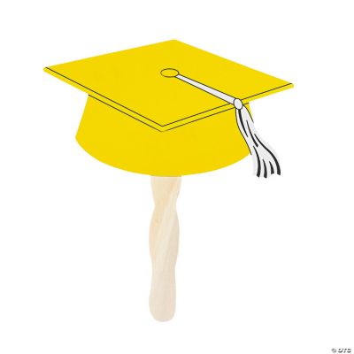 Yellow Graduation Cap Fans