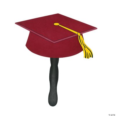 Burgundy Graduation Cap Fans