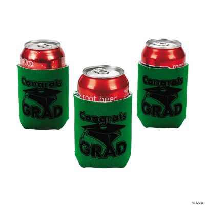 “Congrats Grad” Green Can Covers