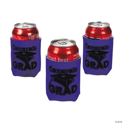 “Congrats Grad” Purple Can Covers
