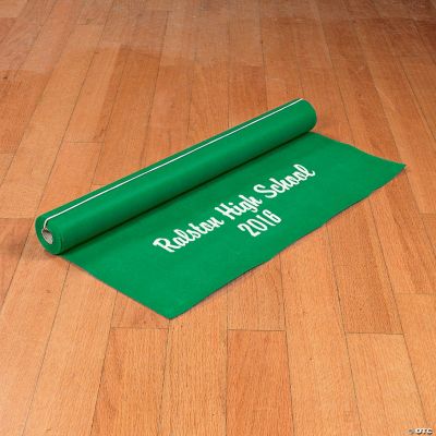 Personalized Green Graduation Aisle Runner