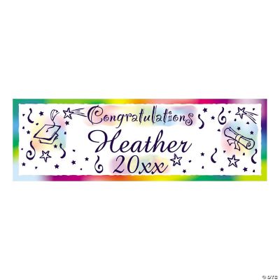 Personalized “Congratulations” Graduation Banner - Medium