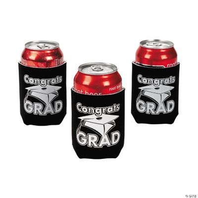“Congrats Grad” Black Can Covers