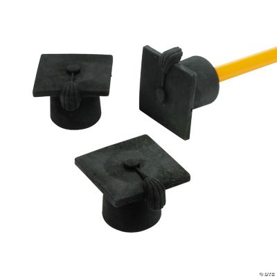 Graduation Mortarboard-Shaped Eraser Pencil Toppers