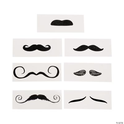 Life-Size Mustache Tattoo Assortment