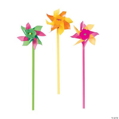 Bright Neon Pinwheels