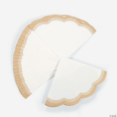 Gold Scalloped Edge Napkins