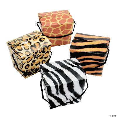 Animal Print Boxes With Rope Handles
