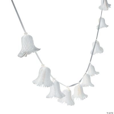 Tissue Bell Garland With Ribbon