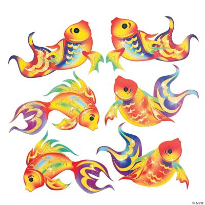 Chinese New Year Glitter Fish Cutouts