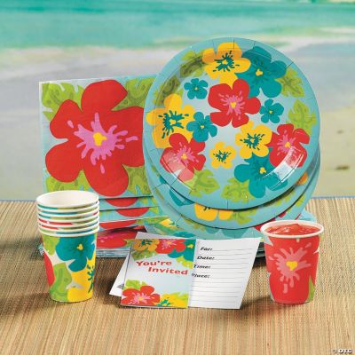 Bright Hibiscus Tableware & Invitations