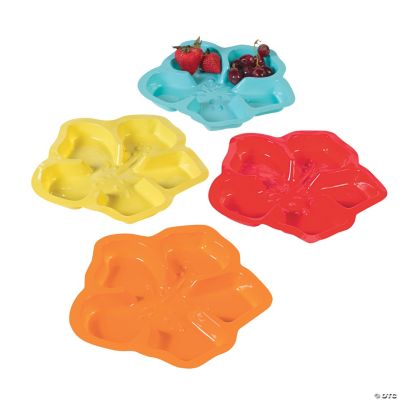 Bright Hibiscus-Shaped Serving Dishes