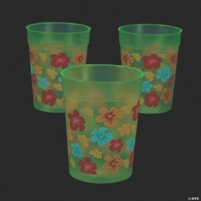 Glow-In-The-Dark Bright Hibiscus Cups