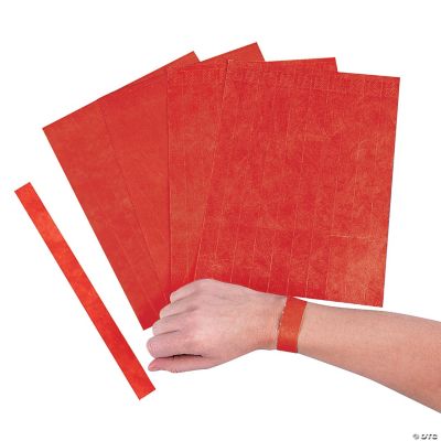 Red Self-Adhesive Wrist Tickets
